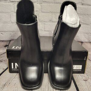 INC Womens Black Cushioned Eadin Round Toe Boots
